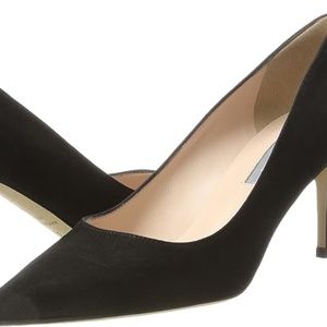 Sarah Jessica Parker SJP Fawn 70 Black Suede Pump
